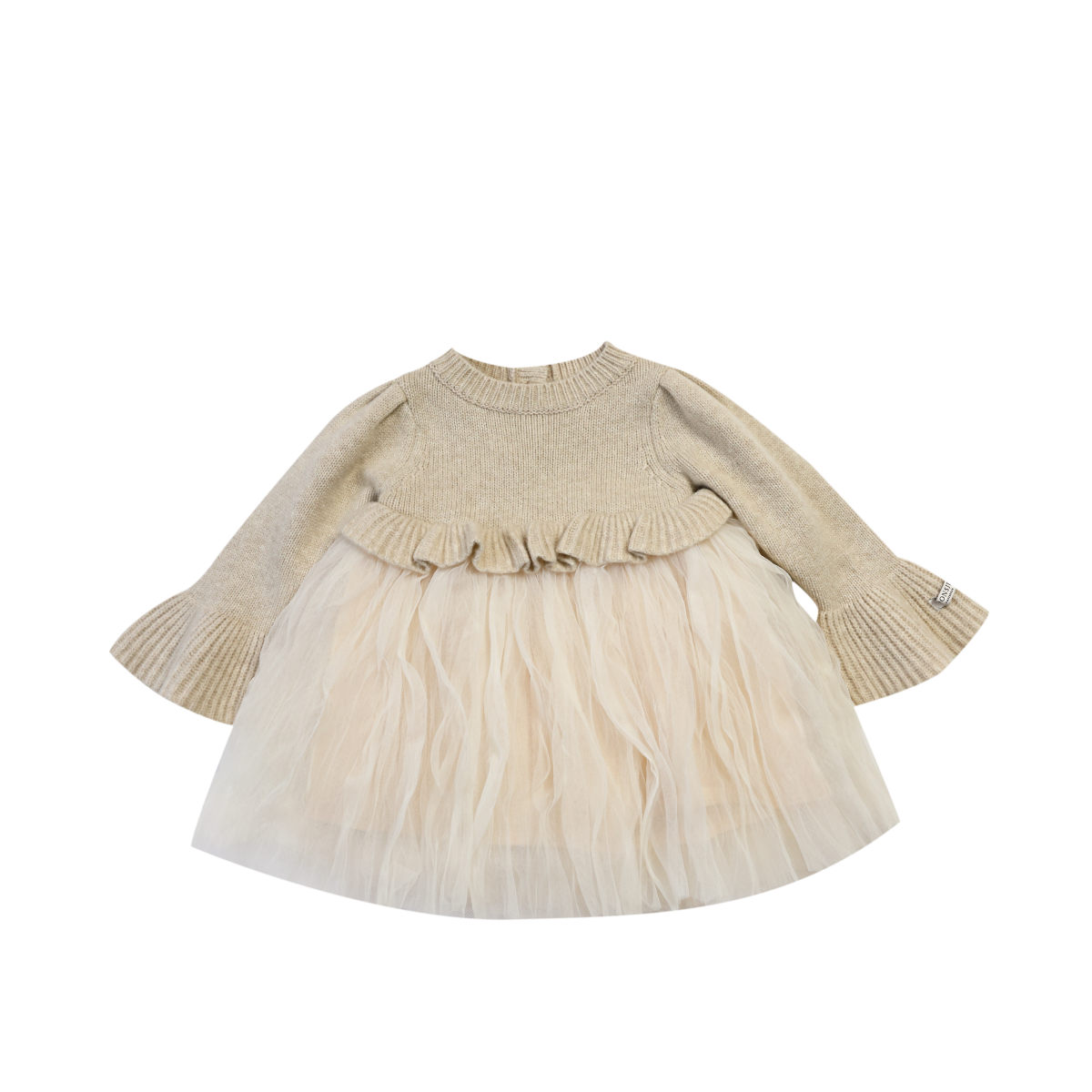 Donsje Girls Biscotti Melange Paulien Dress