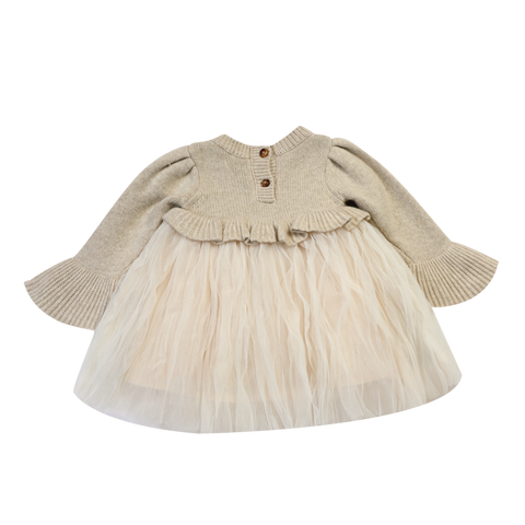 Donsje Girls Biscotti Melange Paulien Dress