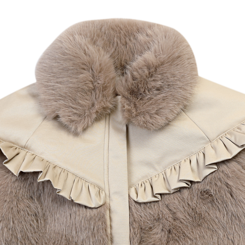 Donsje Girls Cream Teddy Elsbeth Jacket