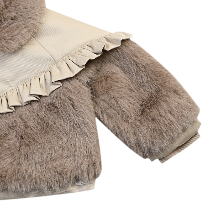 Donsje Girls Cream Teddy Elsbeth Jacket