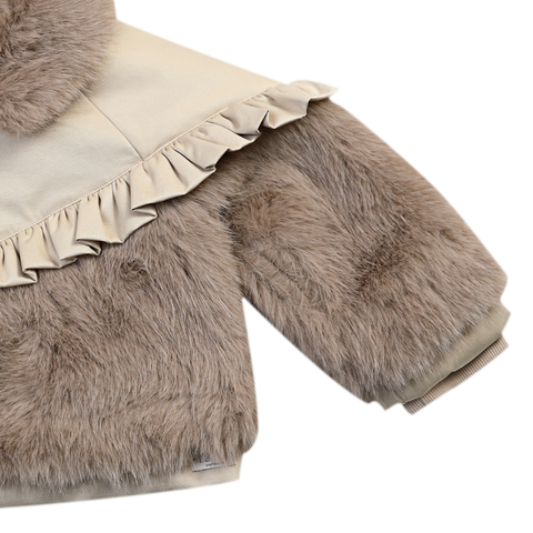 Donsje Girls Cream Teddy Elsbeth Jacket