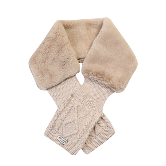 Girls Beige Teddy Ailssa Scarf