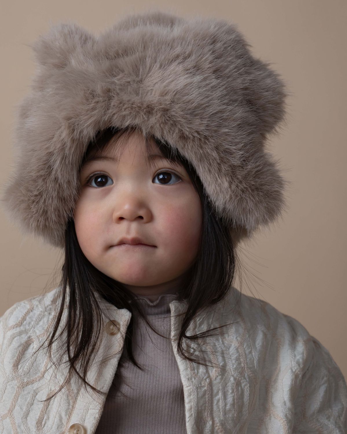 Donsje Girls Taupe Teddy Cathelijn Hat