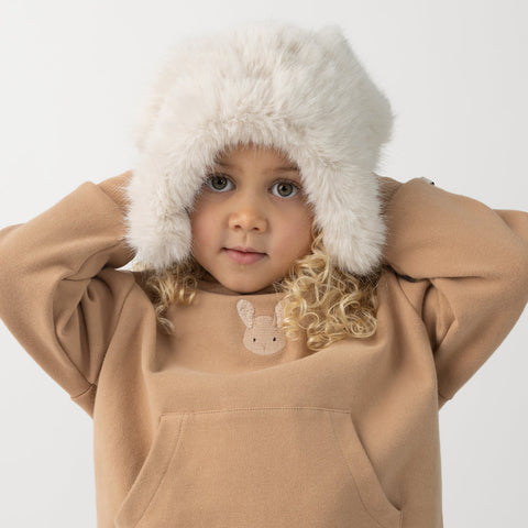 Donsje Girls White Sand Teddy Cathelijn Hat