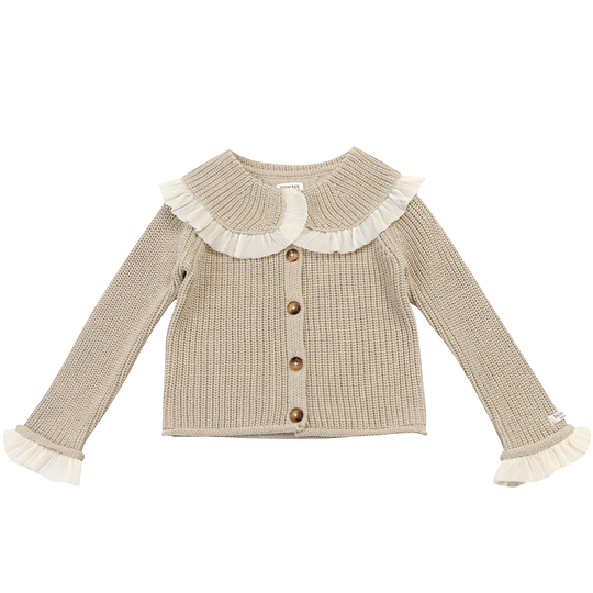 Girls Beige Zoila Cardigan