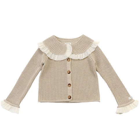 Donsje Girls Beige Zoila Cardigan
