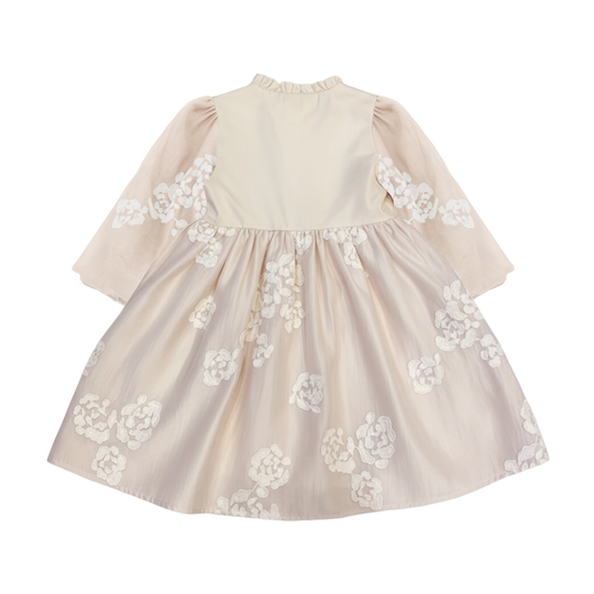 Girls Soft Powder White Blossom Kylen Dress