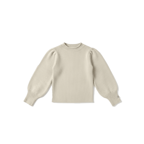 Donsje Girls Warm White Melange Ada Sweater