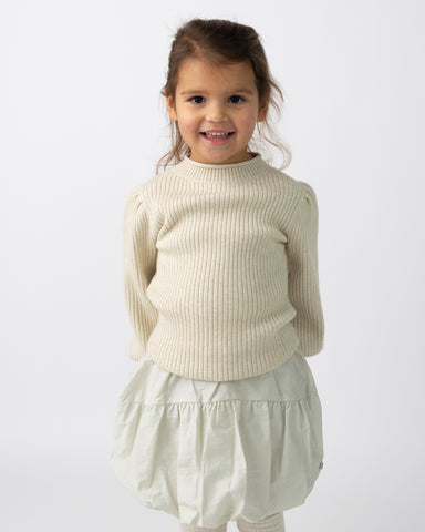 Donsje Girls Warm White Melange Ada Sweater