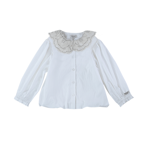 Girls Crispy White Kieke Blouse