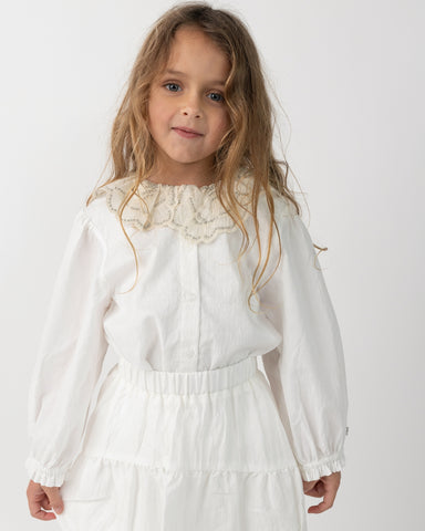 Girls Crispy White Kieke Blouse