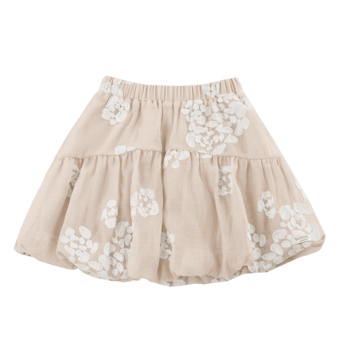 Girls Soft Powder White Blossom Kubwa Skirt Set