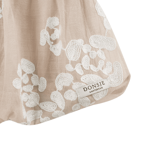 Girls Soft Powder White Blossom Kubwa Skirt Set