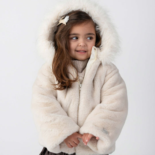 Girls Off White Teddy Marigolde Jacket