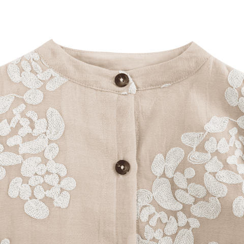 Girls Soft Powder White Blossom Kubwa Skirt Set