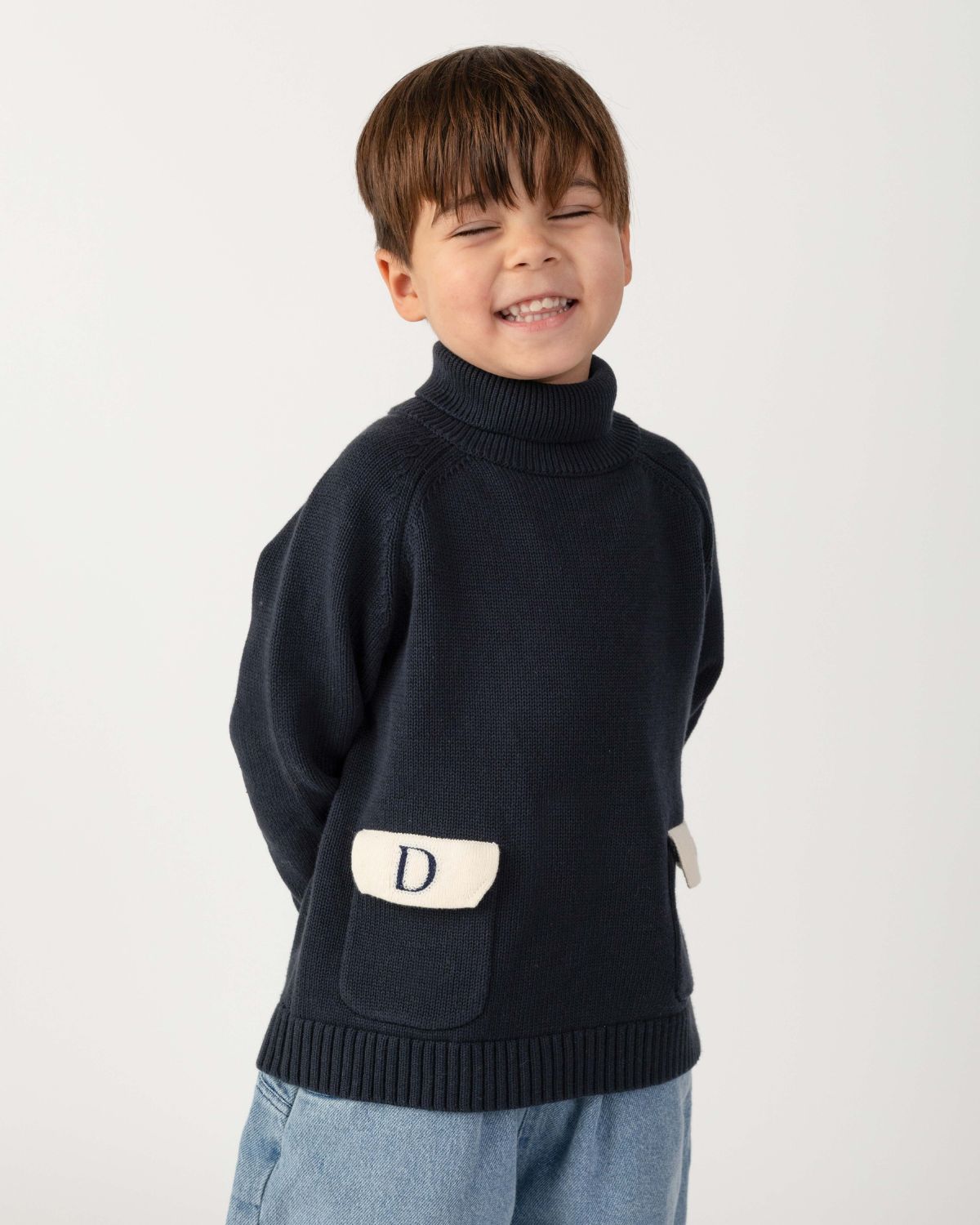 Donsje Boys Navy Marine Stenn Sweater
