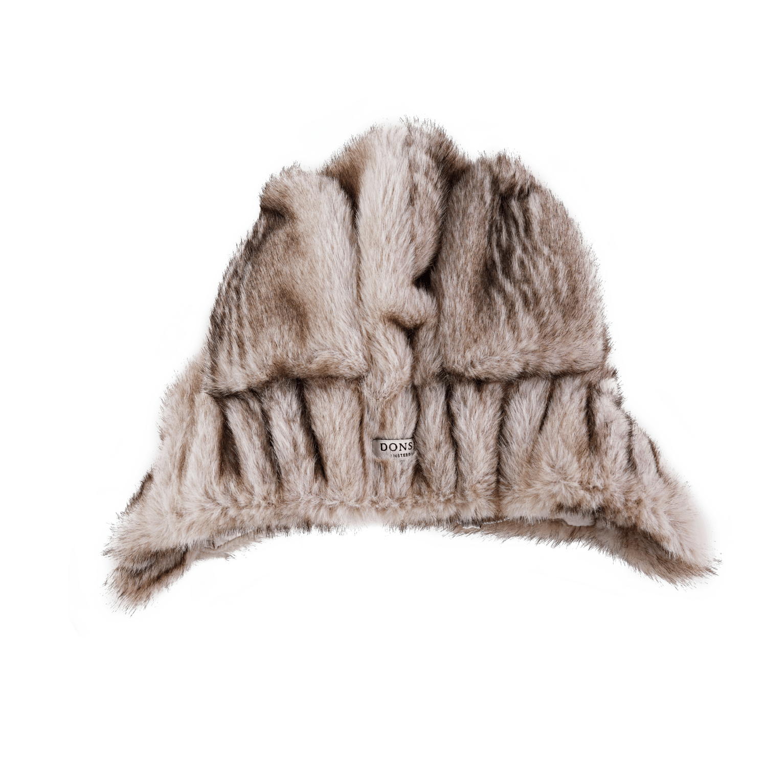 Donsje Girls Soft Taupe Striped Teddy Evangeline Hat