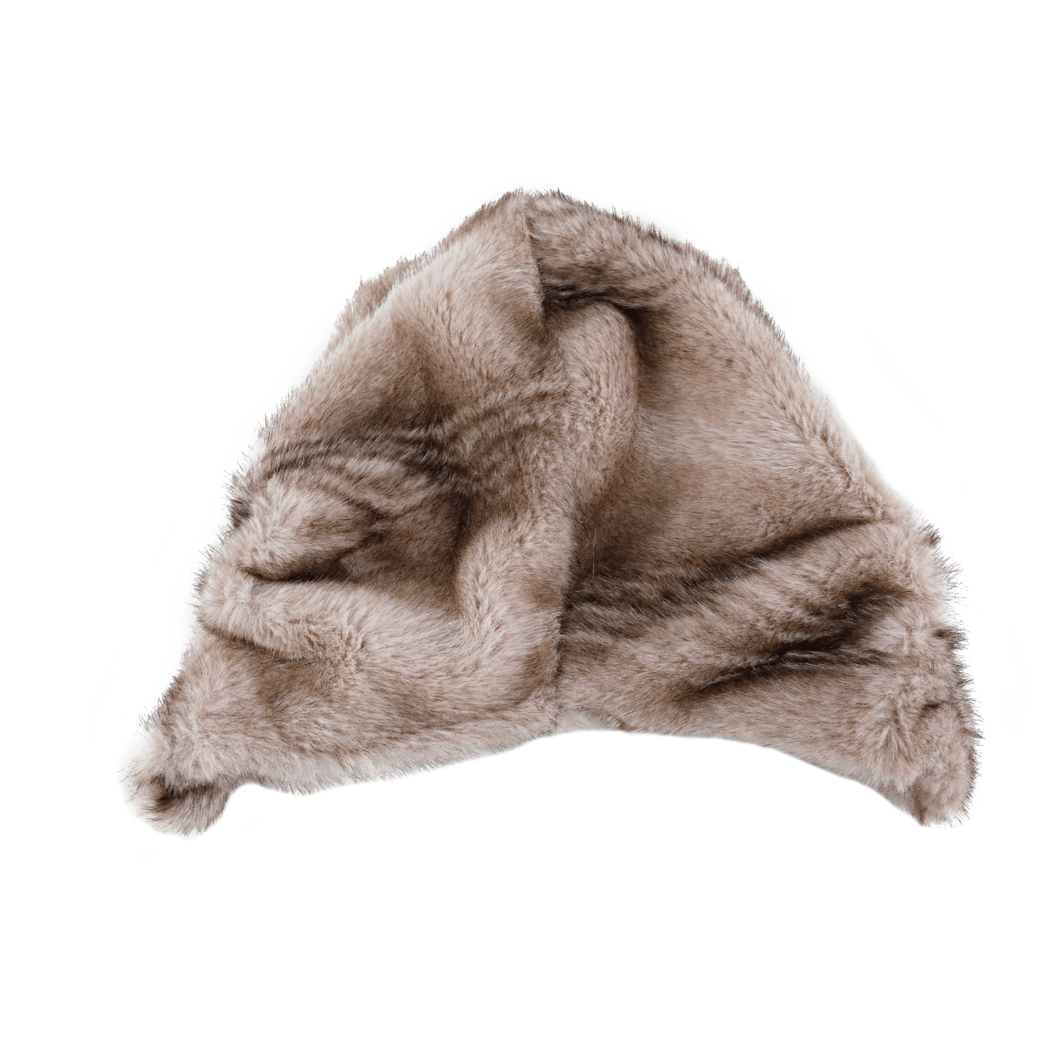 Donsje Girls Soft Taupe Striped Teddy Evangeline Hat