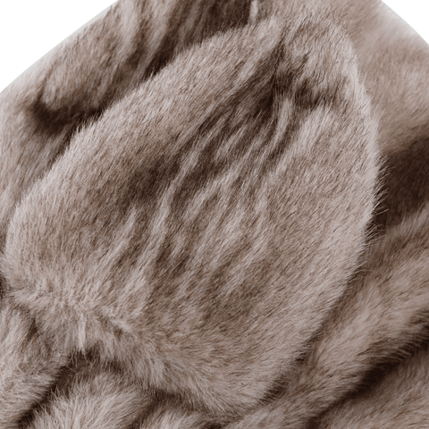 Donsje Girls Soft Taupe Striped Teddy Evangeline Hat
