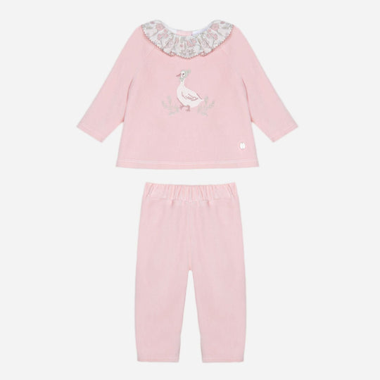 Baby Girls Velour Duck Set