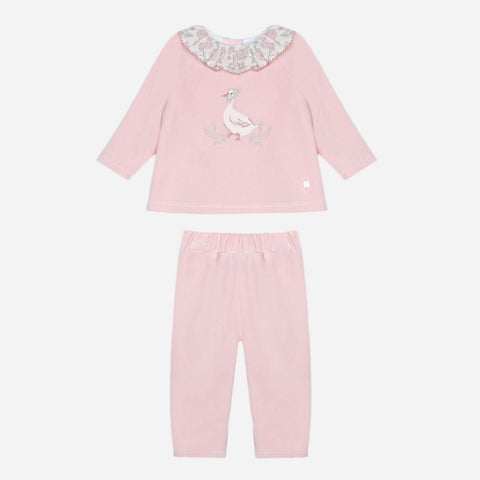 Baby Girls Velour Duck Set