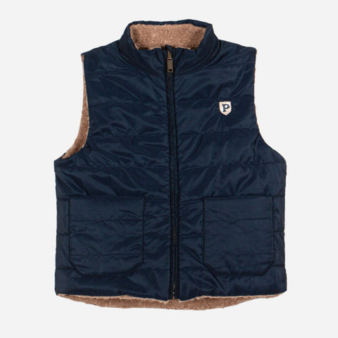 Patachou Boys Navy Reversible Gilet