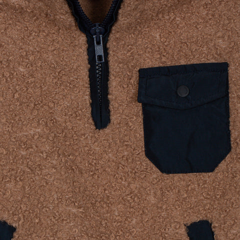 Boys Brown Fleece Tracksuit