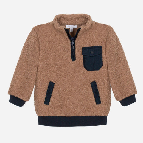 Boys Brown Fleece Tracksuit