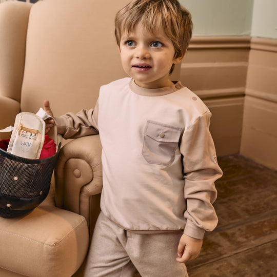 Boys Beige Tracksuit