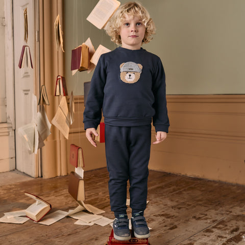 Boys Navy Teddy Tracksuit