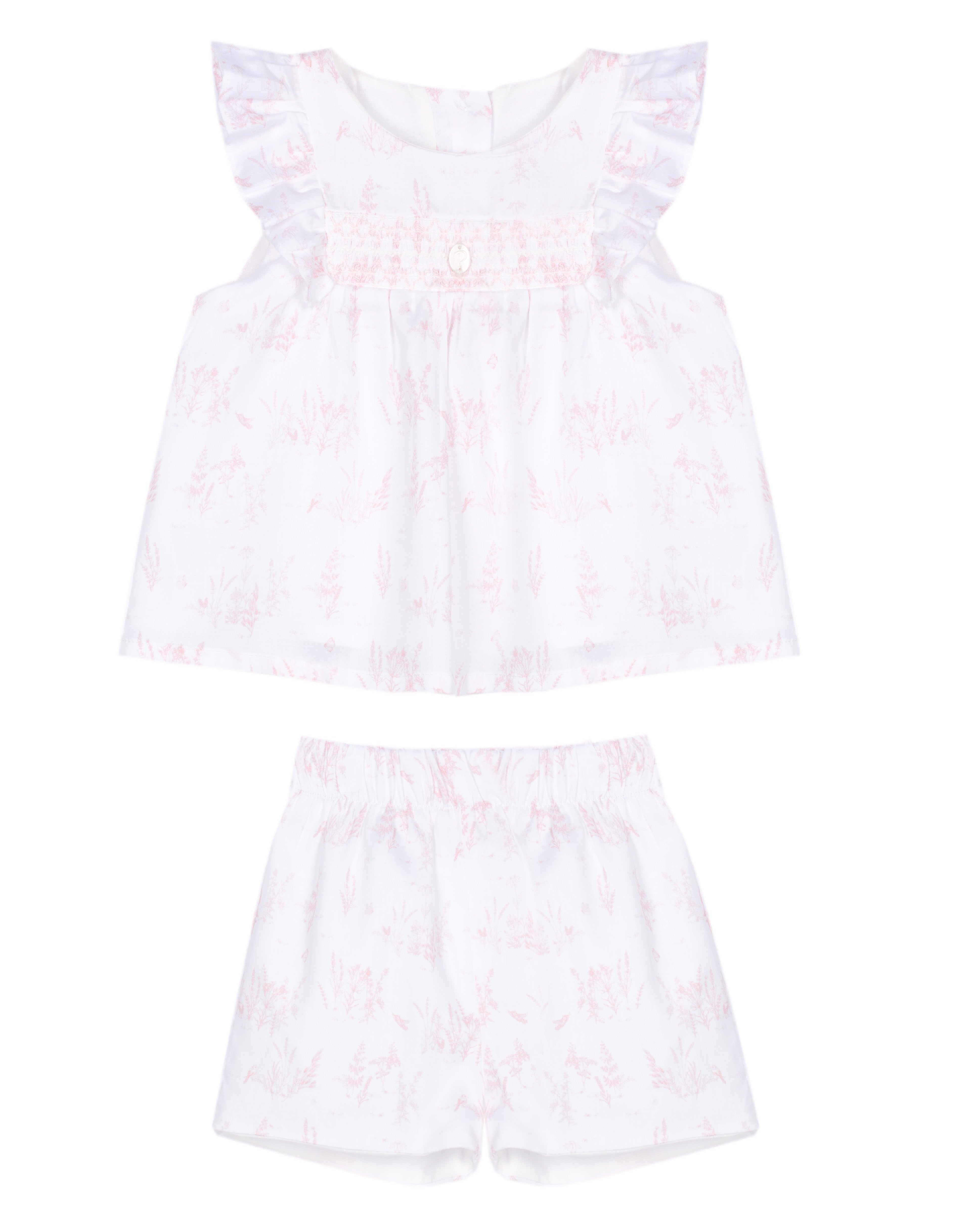Patachou Baby Girls Pink Floral Short Set