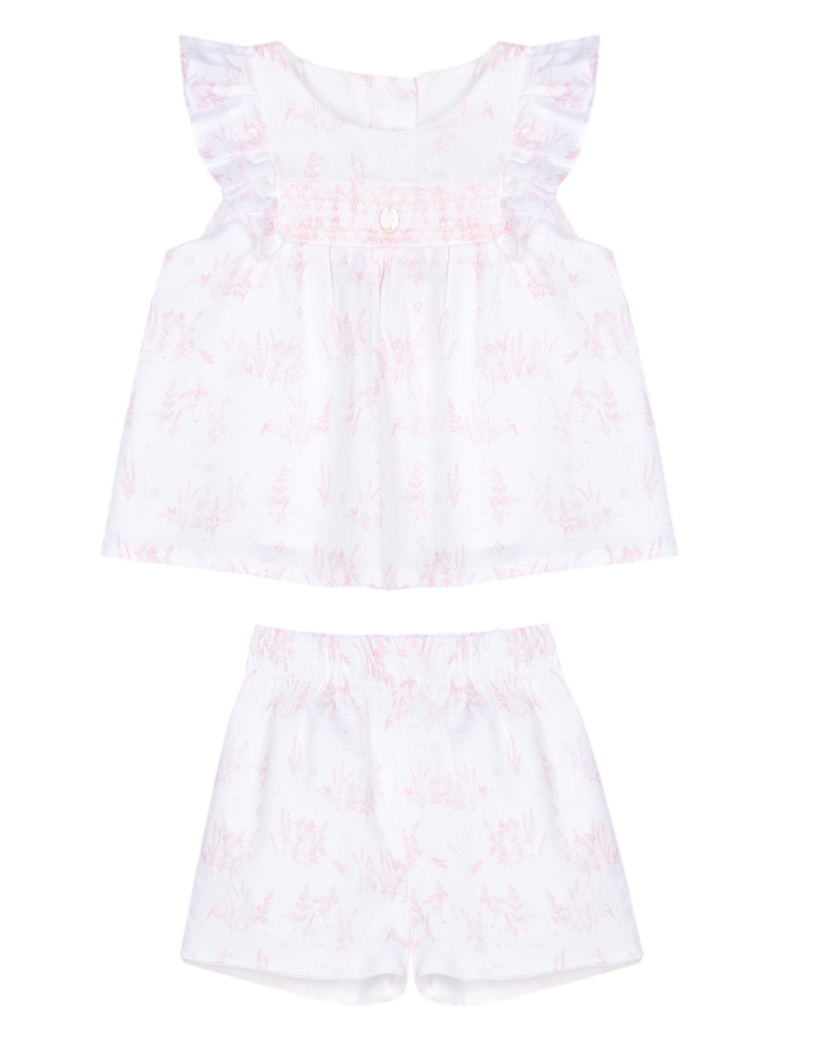 Patachou Baby Girls Pink Floral Short Set
