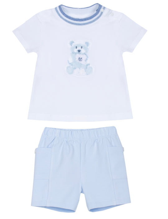 Baby Boys Blue Bear Short Set