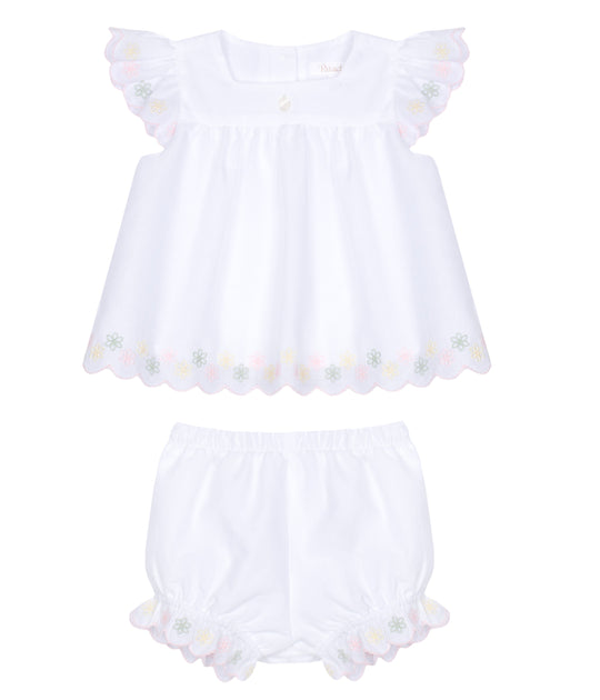Baby Girls White Short Set