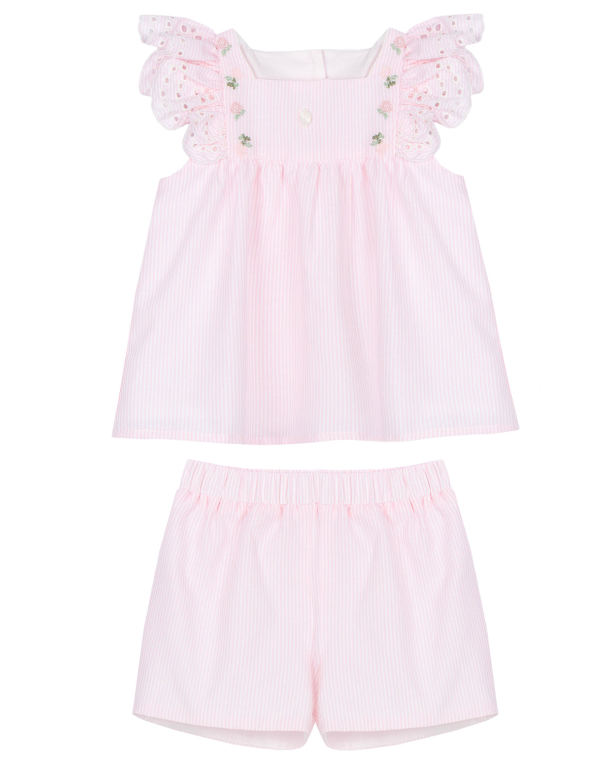 Patachou Baby Girls Pink Frill Short Set