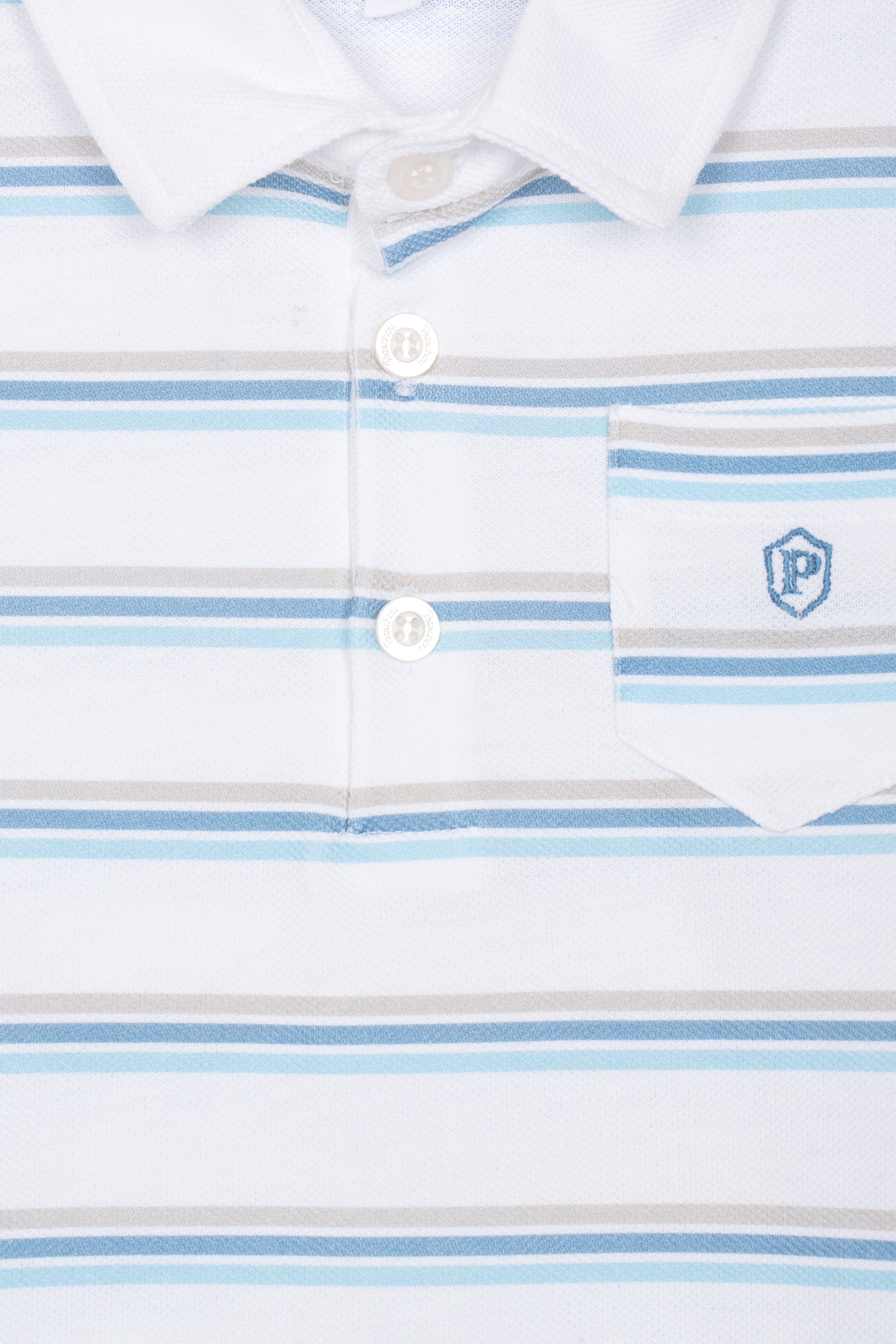 Patachou Boys Blue Stripe Short Set