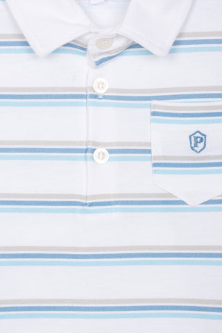 Patachou Boys Blue Stripe Short Set