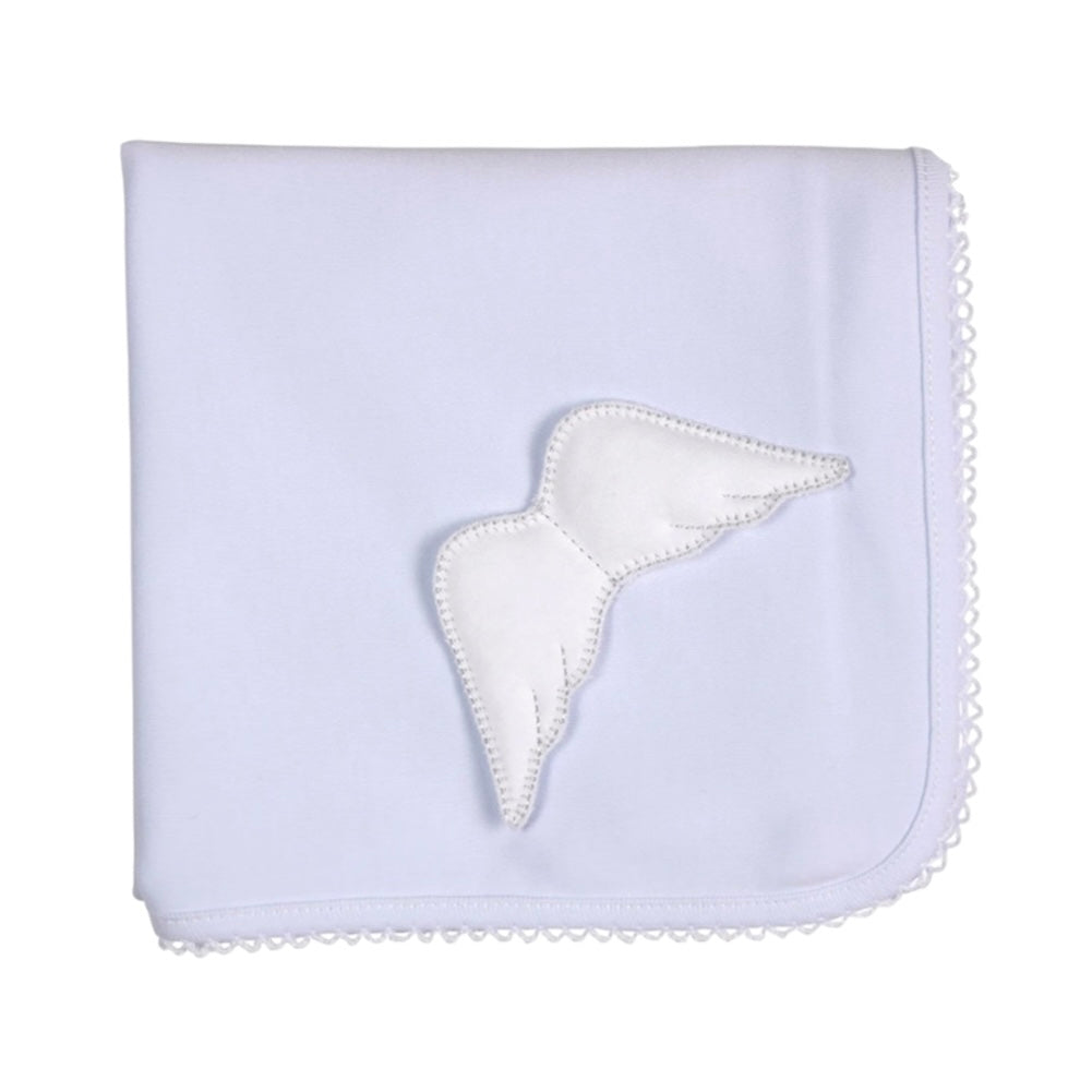 Baby Boys Blue Angel Wings Blanket