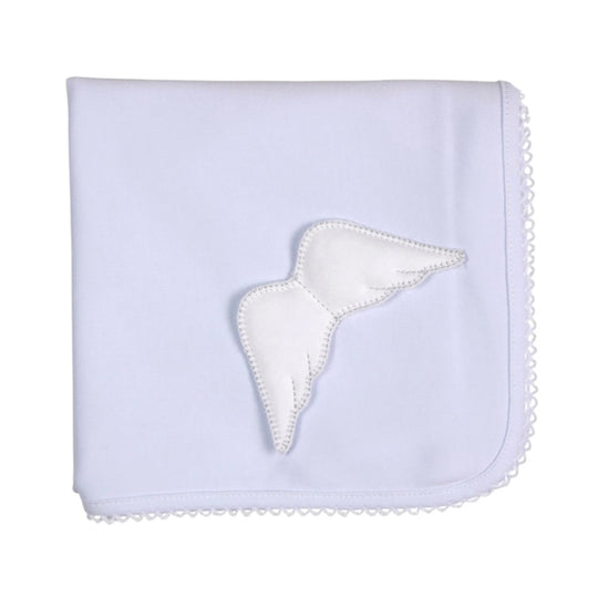 Baby Boys Blue Angel Wings Blanket