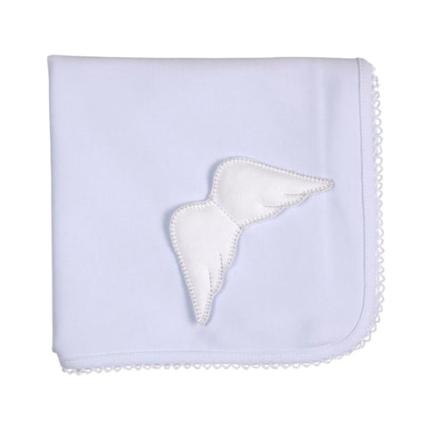 Baby Boys Blue Angel Wings Blanket