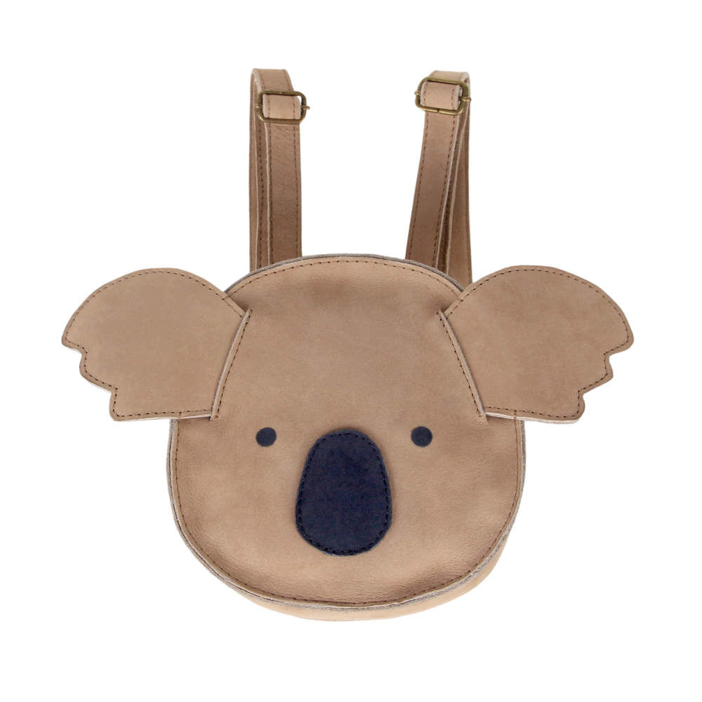 Donsje Unisex Brown Koala Backpack