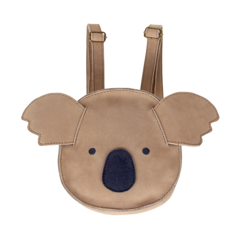 Donsje Unisex Brown Koala Backpack