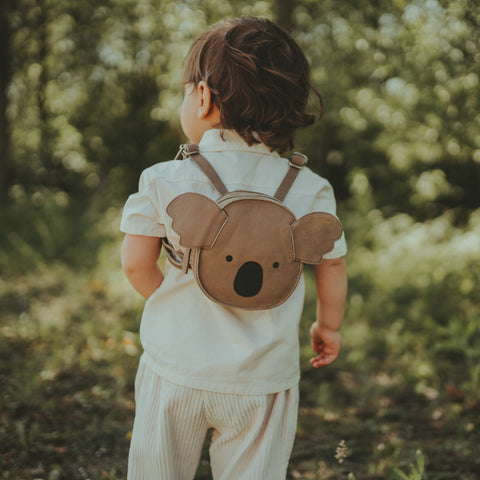 Donsje Unisex Brown Koala Backpack