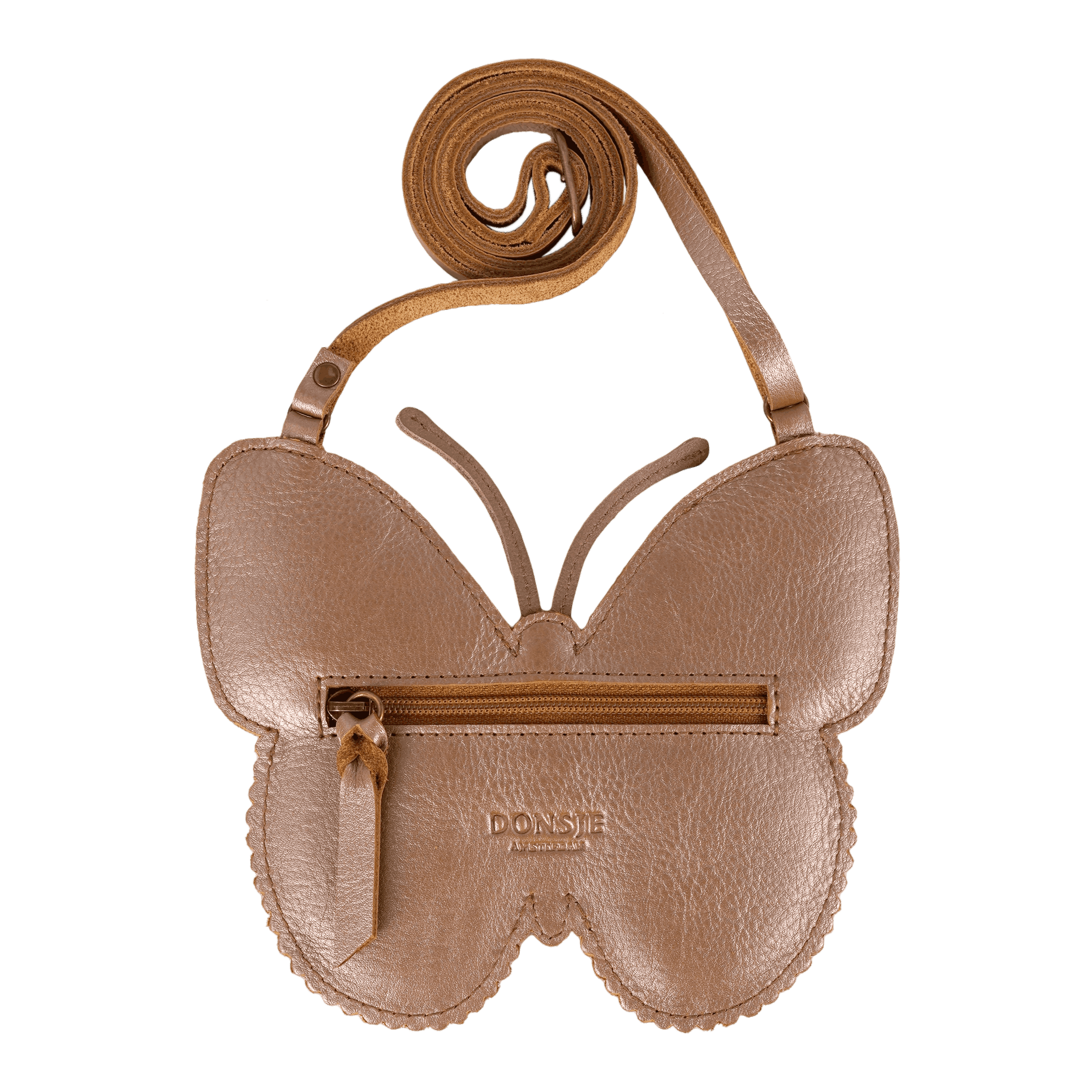 Donsje Girls Leather Butterfly Purse