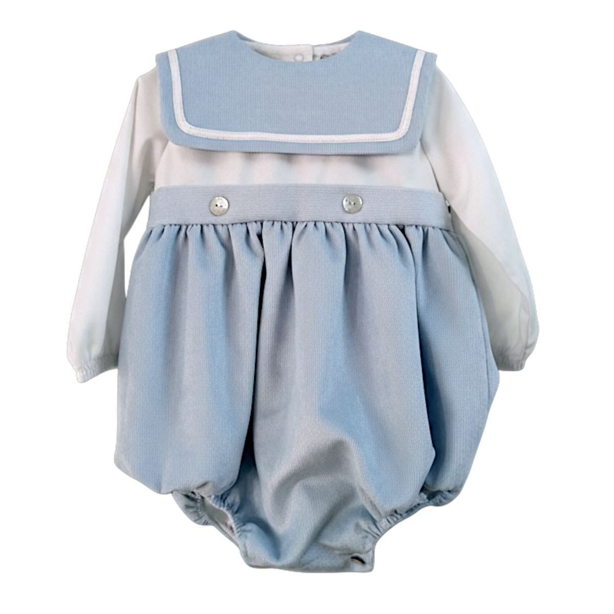 Be Chic Baby Boys Blue Romper