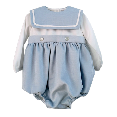 Be Chic Baby Boys Blue Romper