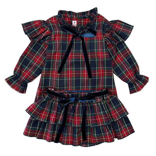Girls Tartan Skort Set