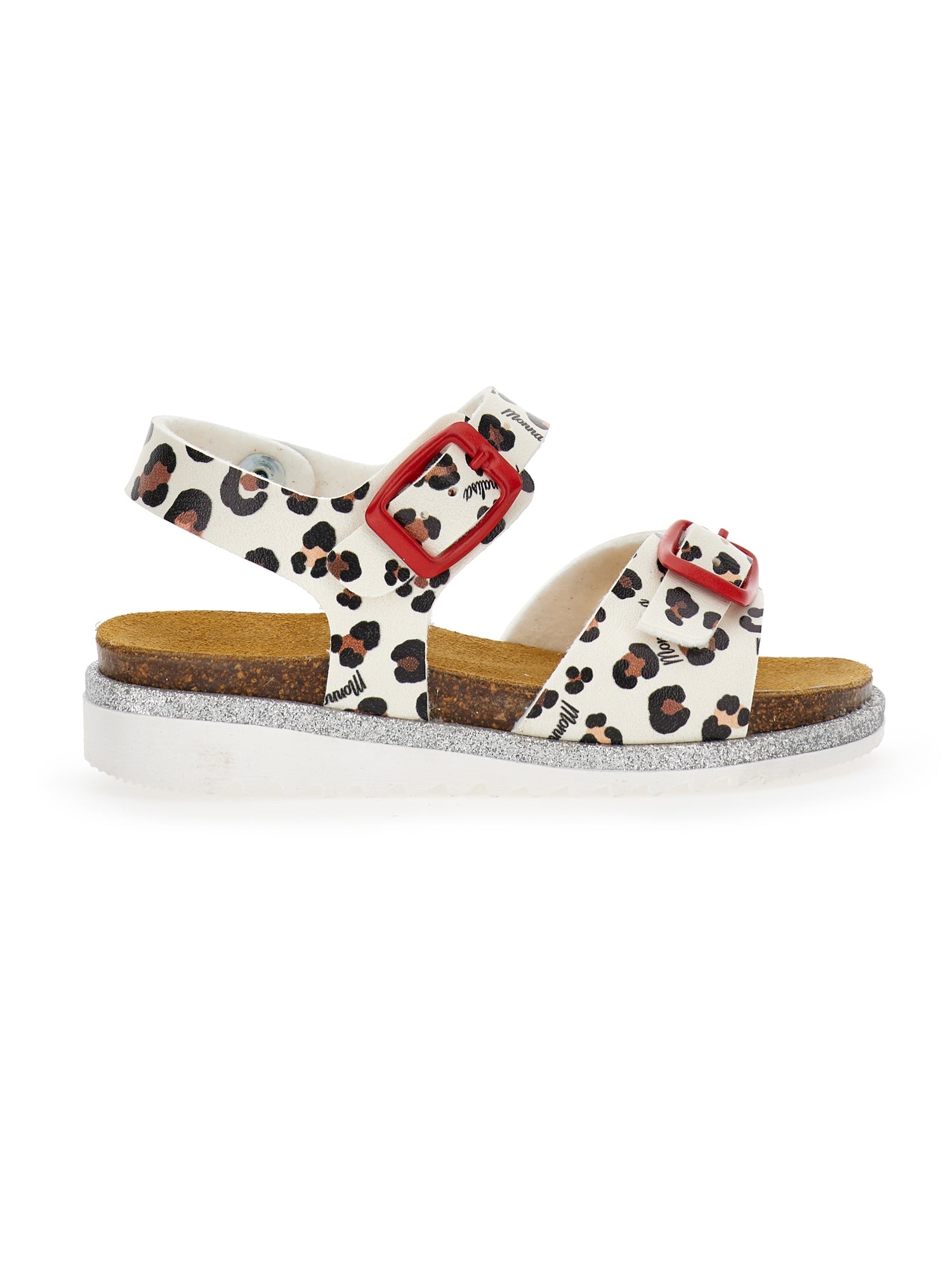 Monnalisa Girls White Leopard Sandals