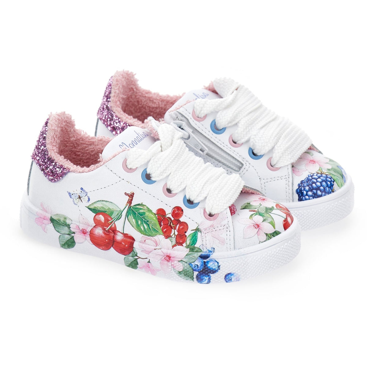 Monnalisa Girls Pink Alice Trainers