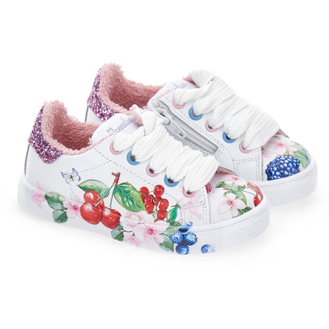 Monnalisa Girls Pink Alice Trainers